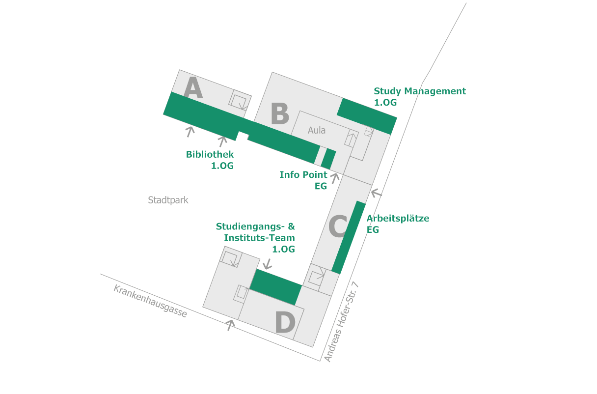 Karte vom FH Kufstein Tirol Campus