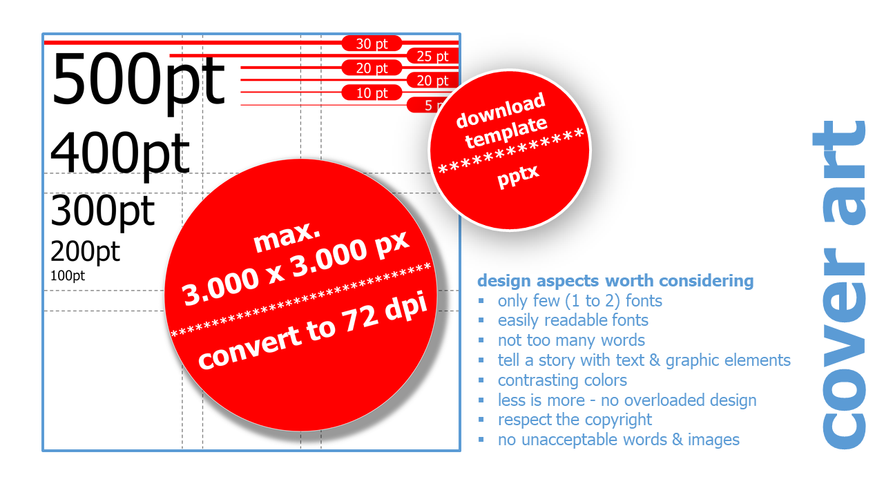 download PowerPoint template for creating cover art