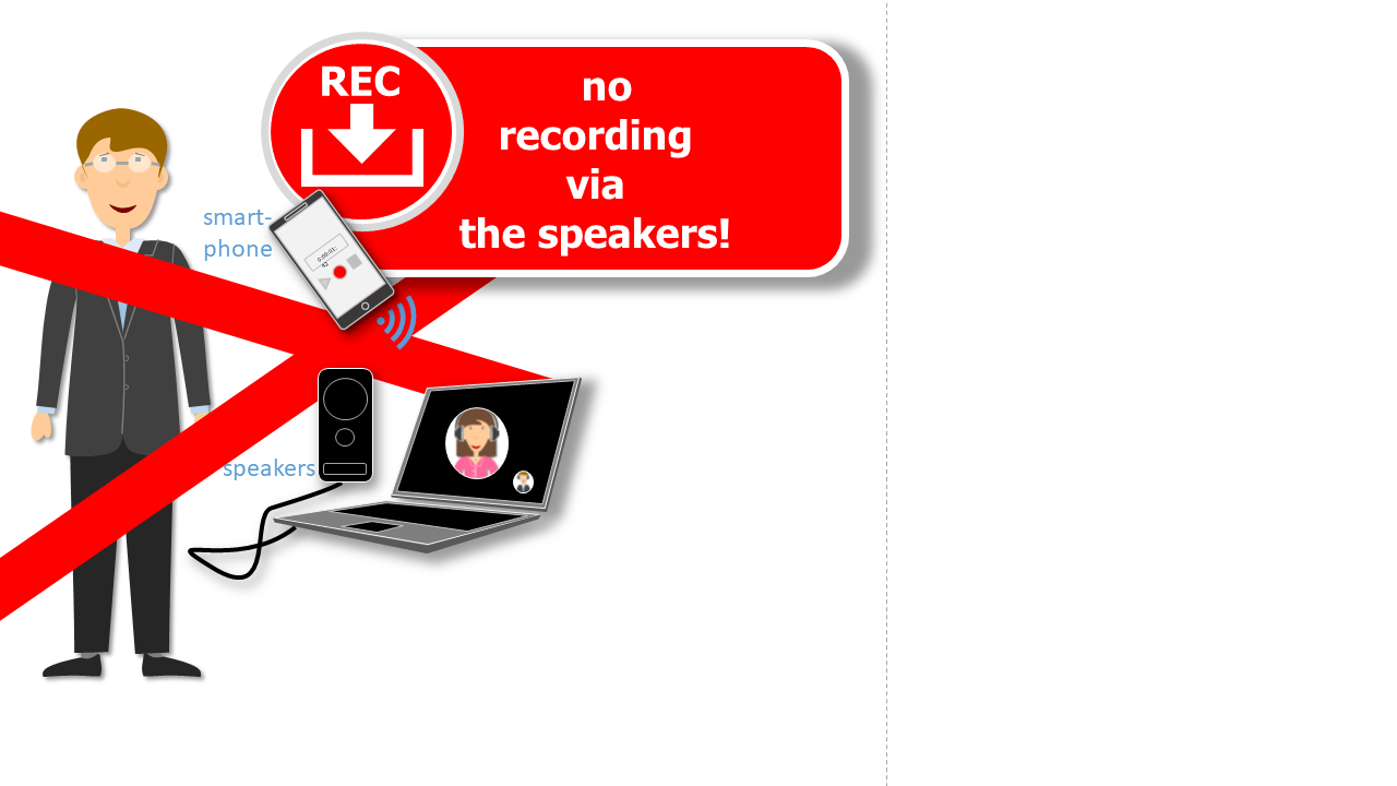 no recording of the loudspeakers