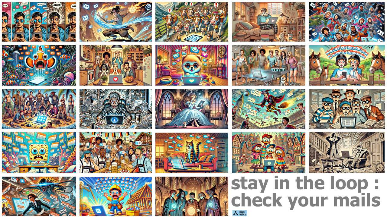 stay in the loop: check your mails